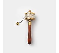 Regalos de meditación, budismo para principiantes Rueda de oración budista Rueda de oración de mano Rueda de oración budista tibetana Nepal Ondeando Coleccionable religioso hecho a