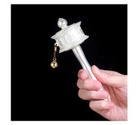 Regalos de meditación, budismo para principiantes Rueda de oración de mano Rueda de oración budista El budismo tibetano se utiliza para oración, bendición, meditación, curación, re