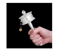 Regalos de meditación, budismo para principiantes Rueda de oración de mano Rueda de oración budista El budismo tibetano se utiliza para oración, bendición, meditación, curación, re