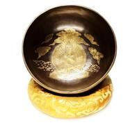 Regalos de meditación, juego cuencos tibetanos hechos a mano, con patrón Buda Mantra fácil tocar for chakras, accesorios yoga