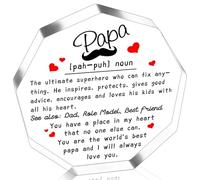Regalos de Navidad para abuelo, papá, regalos de nietos, regalos de Navidad para abuelo, papá, regalo de cumpleaños, regalo de Acción de Gracias, día del padre, I Love You, letrero acrílico para papá