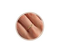 Regalos de Navidad para mujer, anillos de piedra natal para mujer, anillos de oro que nunca se deslustran, regalos de cumpleaños 21 para hija, hermana, adornos de Navidad, Piedra preciosa., Sin