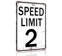 Regalos de nios de CrazySign Boys Lmite de velocidad de letrero retro 2 signo para la sala de nios Cava Garaje Cava CARRA TEMA DORMITORIO DE A