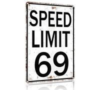 Regalos de nios de CrazySign Boys Lmite de velocidad de letrero retro 69 Letrero para la sala de nios Cava Garaje Cava Casa temtica dormitori