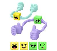 Regalos de Pascua para adolescentes, niñas, niños, adultos, soporte para teléfono celular con clip: cubos de estado de ánimo de doble cara para gestos, soporte de teléfono, accesorio de escritorio