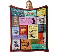 Regalos de perro salchicha para mujeres, regalos de perro salchicha, manta de perro salchicha, 150 x 130 cm