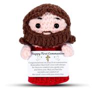 Regalos de primera comunión para niñas y niños, regalos de primera comunión 2026 para ella, él, mujeres, hombres, muñeca de ganchillo de Jesús, regalo de bautizo para adultos, mujeres, hombres, ella