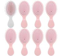 Regalos de propuesta de dama de honor - 8 bonitos cepillos de pelo de viaje para despedidas de soltera, bodas y recuerdos (blanco y rosa)