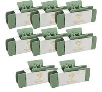 Regalos de propuesta de dama de honor - Pinzas cuadradas de 4.1 pulgadas para recuerdos de fiesta de boda (8 unidades, verde salvia)