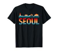 Regalos de recuerdo de viaje a la ciudad del horizonte de Corea de Seúl para hombres y mujeres Camiseta