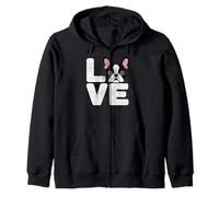 Regalos de San Valentín de Frenchie Frenchie French Bulldog Dog Hearts Love Sudadera con Capucha