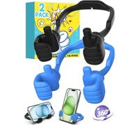 Regalos de San Valentín para adolescentes y hombres: Paquete de 2 soportes para teléfono con forma de pulgar hacia arriba, compatibles con todos
