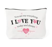 Regalos de San Valentín para ella, regalos de cumpleaños para novia, bolsa de cosméticos, You Are My Everything I Love You Today and Always