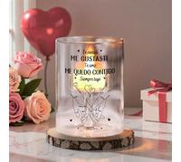 Regalos de San Valentín para Parejas Portavelas Personalizado con Nombres Regalo para Parejas Aniversario Boda - Desde Nuestro Primer Beso hasta Nuestro Último Aliento (Style 2)