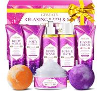 Regalos de spa para mujer, regalos de cumpleaños relajantes únicos para mamá, esposa, ella, cesta de regalo de spa para alivio del estrés para el día de la madre, hermana, juego de regalo de baño de