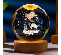 Regalos de tortuga marina 3D para mujer, bola de cristales, figuras de tortuga marina, decoración de animales de cristal, cosas de gato para habitación, cumpleaños, para mejores amigos, amantes,