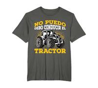 Regalos de Tractores y Agricultura Hombre Niños Camiseta Tractor Granjero Agricultor Sólido Manga corta Pequeño Negro