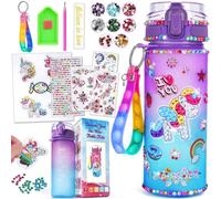 Regalos de unicornio para niñas 5 6 7 8 9 años: botella de agua para niños a partir de 5 6 juguetes niñas 6-10 años botella de agua manualidades pintura diamante niños a partir de 6 8 9 10 12 ideas de