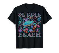 REGALOS DE VACACIONES EN LA PLAYA DE SAN PETE PLAYA FLORIDA BLUE CRAB VERANO Camiseta