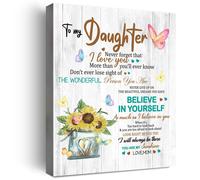 Regalos de Wailozco para hija: impresiones de poemas en lienzo para colgar enmarcadas