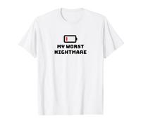 Regalos Divertidos de My Worst Nightmare para Adictos al teléfono y técnicos Camiseta gráfica económica, Hombre, Blanco, S