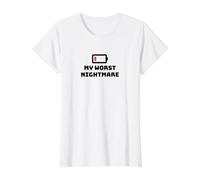 Regalos Divertidos de My Worst Nightmare para Adictos al teléfono y técnicos Camiseta gráfica económica, Mujer, Blanco, M