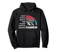 Regalos Divertidos para Excursionistas - I Just Wanna Kick in The Woods Sudadera con Capucha