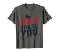 Regalos Divertidos para fanáticos de Run I Dare You para Jugadores de béisbol Camiseta