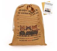 Regalos divertidos para hombres y mujeres, bolsa de regalo con tarjetas de felicitación, empaque divertido para regalo cumpleaños, regalo despedida, regalo jubilación (Tres gatos - Para colegas)