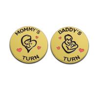 Regalos divertidos para papá y mamá, moneda para tomar decisiones, regalo de nuevo bebé para padres, mamá, papá, embarazo, mujeres, primera vez para ser madres, padres, día de la madre, regalos del