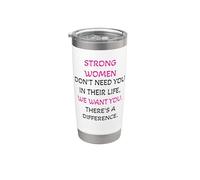Regalos fuertes para mujeres que no te necesitan, te quieren, feminismo Vaso térmico de acero inoxidable de doble pared