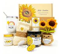 Regalos Get Well Soon para mujeres, paquete de cuidado de caja de envío de sol, cesta de regalo única inspiradora de girasol, regalos de recuperación para mamá, hermana, esposa, mejor amiga
