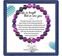 Regalos Get Well Soon para mujeres que se sienten mejor regalos para mujeres que piensan en ti regalos para mujeres alivio del estrés, regalo de aliento para el cáncer, regalo de cumpleaños, Piedra, amatista