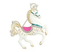 Regalos ideales Pin de caballo de dibujos animados encantador y elegante para amigos, familiares, niños en cumpleaños, vacaciones, eventos especiales, broche de dopamina