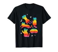 Regalos LGBT-Q para Gatos Kawaii, Orgullo Gay, arcoíris, geniales aliados de Animales Camiseta