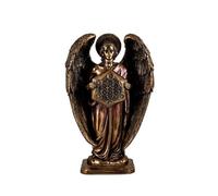 REGALOS LLUNA Metatrón Ángel Figura 30 cm. Color Bronce arcángel Mattatron Metator Imagen Resina peana