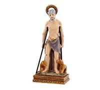 REGALOS LLUNA San Lázaro Figura 15 Cm. Imagen Resina Detalles Peana Decoración