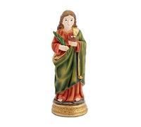 REGALOS LLUNA Santa Lucía Figura 12 cm. patrona Ciegos pobres niños Enfermos Imagen Resina Detalle peana