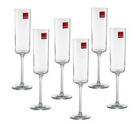 REGALOS LLUNA Set 6 copas cava 23 cm. Medium forma recta transparente 17 cl.