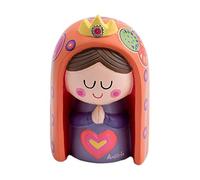 REGALOS LLUNA Virgencita Plis Manto Naranja Figura 10 cm. guananonli Imagen Nuestra Señora de Guadalupe Resina