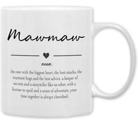 Regalos Mawmaw para abuelas de nietos, Día de la Madre, Tazas de Café con Definición de Mawmaw, Taza de Café Novedad, Taza de Té de Cerámica con Impresión de Doble Cara para Mamá, Papá, Amigo, Esposa,