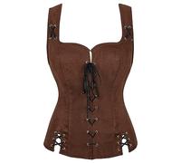 Regalos medievales para hombres Los caballeros de la corte medieval llevaban disfraces escénicos con abrigo, disfraz peludo, máscara de cosplay (café, XS)