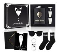 Regalos Mejor Juego de Regalo de Acero Inoxidable Padrino Abrebotellas Llavero Mejor Hombre Calcetines con Tarjeta Quiero Mi Padrino Ser Padrino Preguntas Hombre Regalos