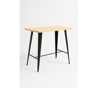 Regalos Miguel - Mesas Comedor - Mesa Torix Alta Rectangular Madera Natural - Negro