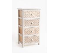 Regalos Miguel - Muebles Auxiliares - Mueble Auxiliar Egle Blanco Ancho 4 Cajones