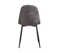Regalos Miguel - Packs Sillas Comedor - Pack 2 Sillas Black Teok Polipiel - Gris Oscuro Vint