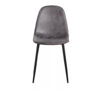 Regalos Miguel - Packs Sillas Comedor - Pack 4 Sillas Black Teok Polipiel - Gris Oscuro Vint
