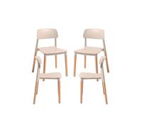 RegalosMiguel Pack 4 Sillas Estin - Beige