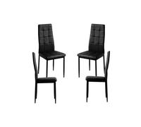 Regalos Miguel - Packs Sillas Comedor - Pack 4 Sillas LAN Polipiel - Negro
