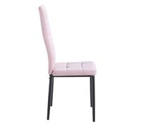 Regalos Miguel - Packs Sillas Comedor - Pack 4 Sillas LAN Terciopelo - Rosa